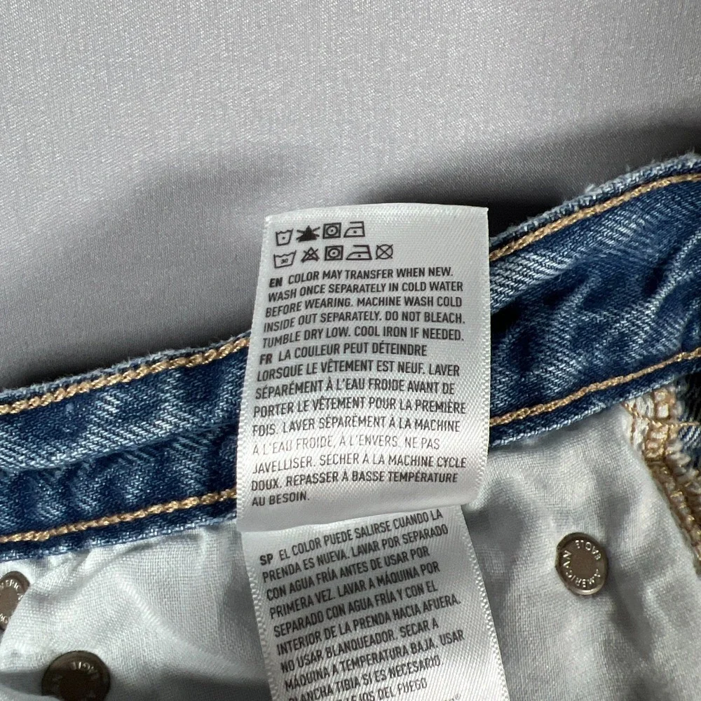 American Eagle Outfitters 90s Boyfriend Jeans Womens 4‎ Blue Cotton Distressed